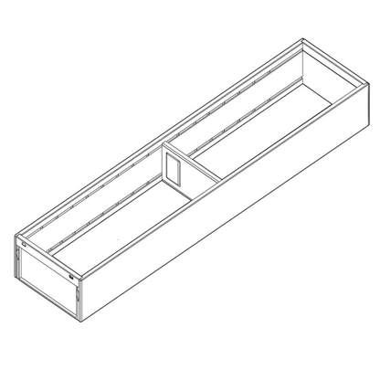 Blum AMBIA‑LINE 550 mm carbon black steel frame narrow drawer organiser for LEGRABOX and MERIVOBOX systems