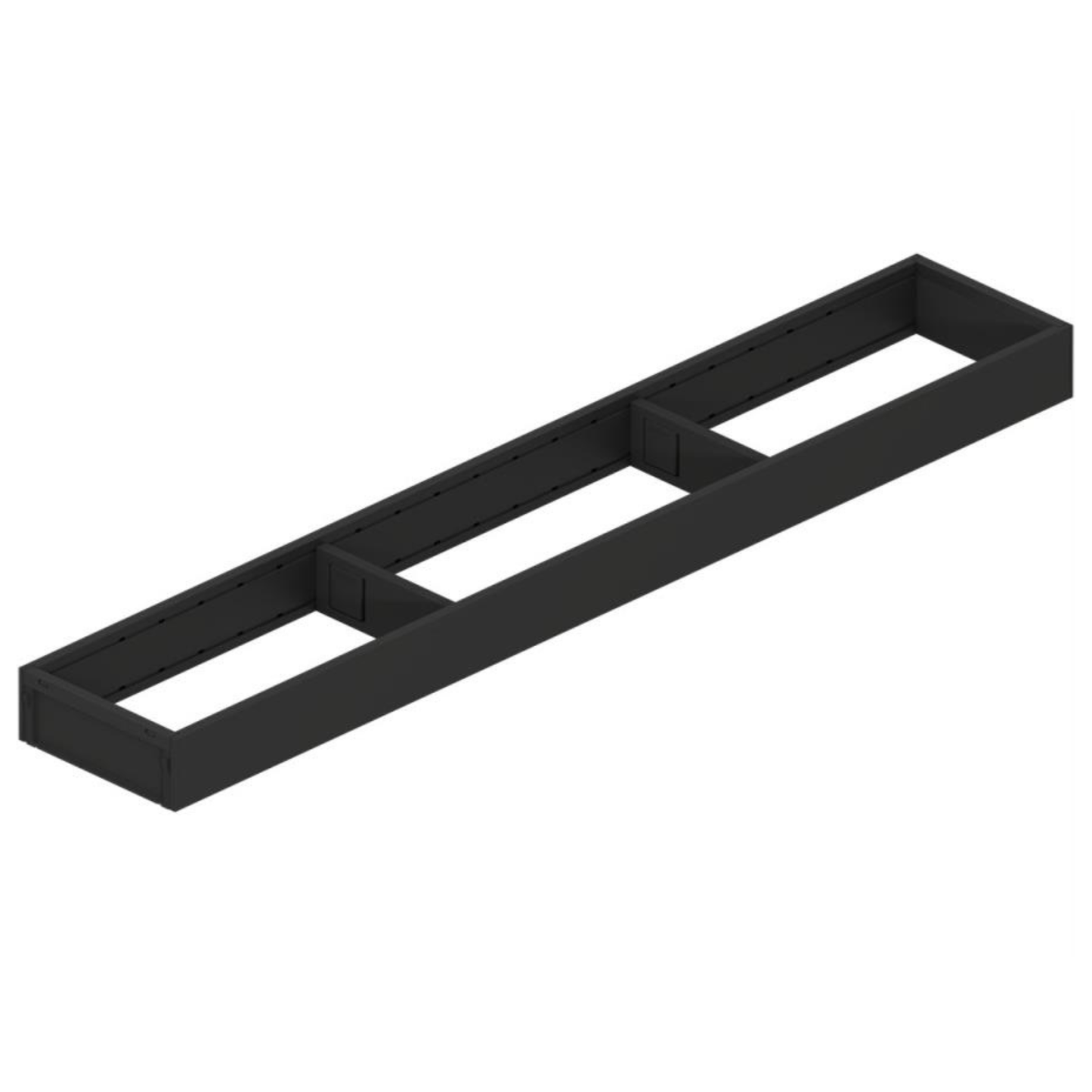 Blum AMBIA‑LINE 600 mm carbon black steel frame narrow drawer organiser for LEGRABOX and MERIVOBOX systems