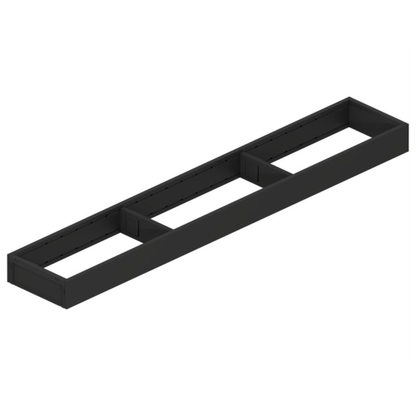 Blum AMBIA‑LINE 600 mm carbon black steel frame narrow drawer organiser for LEGRABOX and MERIVOBOX systems