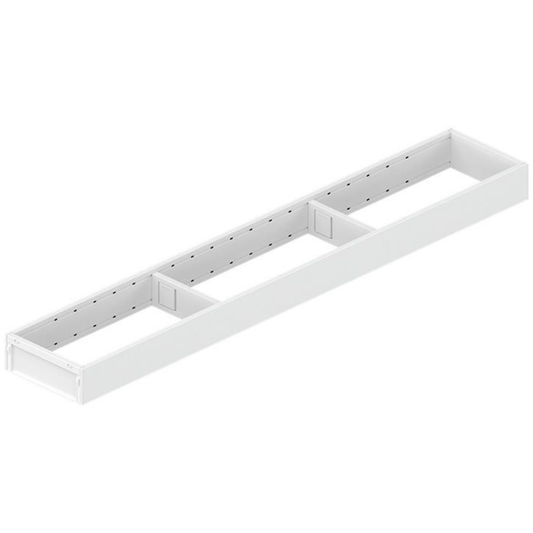 Blum AMBIA‑LINE 600 mm silk white steel frame narrow drawer organiser for LEGRABOX and MERIVOBOX systems
