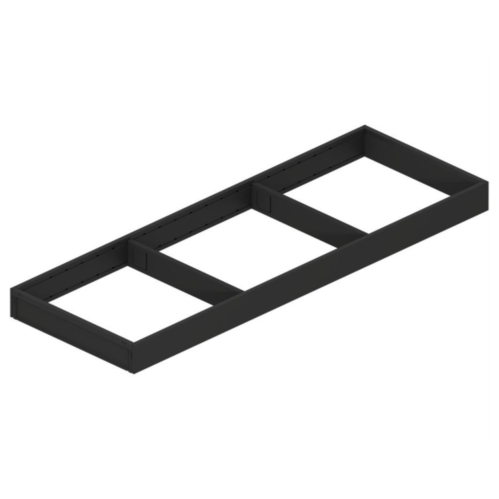Blum AMBIA‑LINE 600 mm carbon black steel frame narrow drawer organiser for LEGRABOX and MERIVOBOX systems