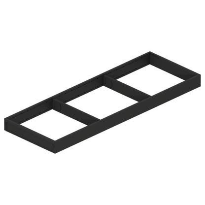 Blum AMBIA‑LINE 600 mm carbon black steel frame narrow drawer organiser for LEGRABOX and MERIVOBOX systems