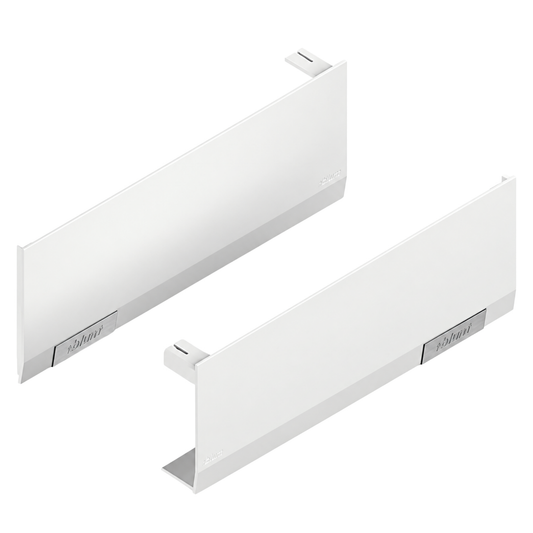Blum AVENTOS cover caps for HF Top, HS Top and HL Top lift systems in Silk White