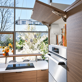 Blum AVENTOS Overhead Stay HK-S Lift Mechanism Set with TIP-ON in White Power Factor 400 - 1000 Cabinet height to a maximum of 600mm by W&B