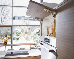 Blum AVENTOS Overhead Stay HK-S Lift Mechanism Set with TIP-ON in White Power Factor 220 - 500 Cabinet height to a maximum of 600mm by W&B