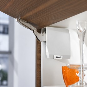 Blum AVENTOS Overhead Stay HK-S Lift Mechanism Set with TIP-ON in White Power Factor 400 - 1000 Cabinet height to a maximum of 600mm by W&B