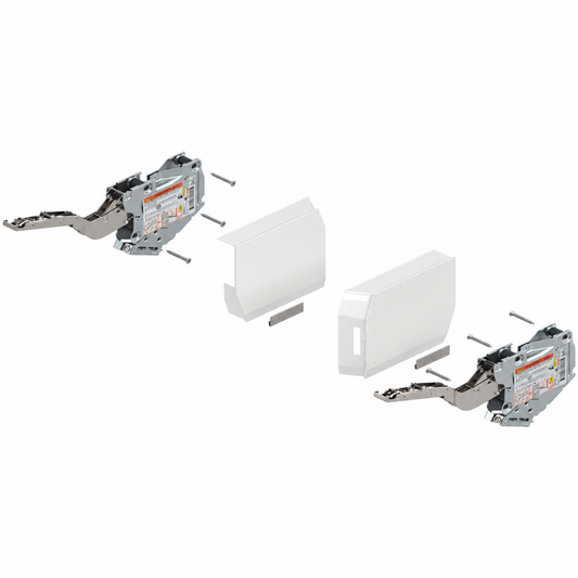 Blum AVENTOS HK-S TIP-ON lift mechanism set in White for cabinets up to 600mm