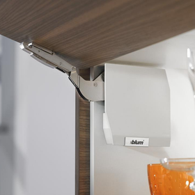 Blum AVENTOS Overhead Stay HK-S Lift Mechanism Set with BLUMOTION in White. Power Factor: 220 - 500. Cabinet height to a maximum of 600mm by W&B