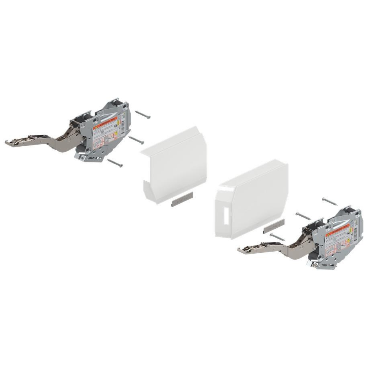 Blum AVENTOS Overhead Stay HK-S Lift Mechanism Set with BLUMOTION in White. Power Factor: 960 - 2215. Cabinet height to maximum of 600mm by W&B