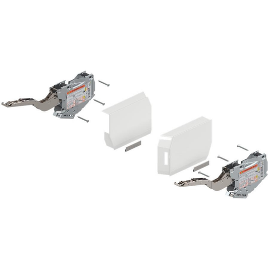 Blum AVENTOS HK‑S TIP‑ON overhead stay lift mechanism set 20K2B00‑06 silk white with soft‑close and push‑to‑open action