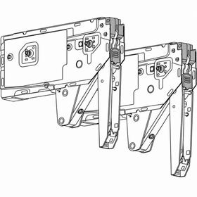 Blum AVENTOS HK top Lift Mechanism Set. Power Factor: 420 - 1610. Fixing Method: Pre-Mounted System Screws for Pre Drilled Holes Compatible with SERVO DRIVE 22K2310SD by W&B