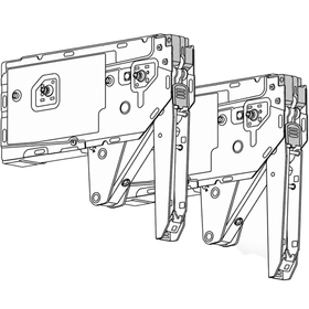 Blum AVENTOS HK top Lift Mechanism Set Power Factor 930- 2800 Fixing Method Pre-Mounted System Screws for Pre Drilled Holes Compatible with SERVO DRIVE 22K2510SD by W&B