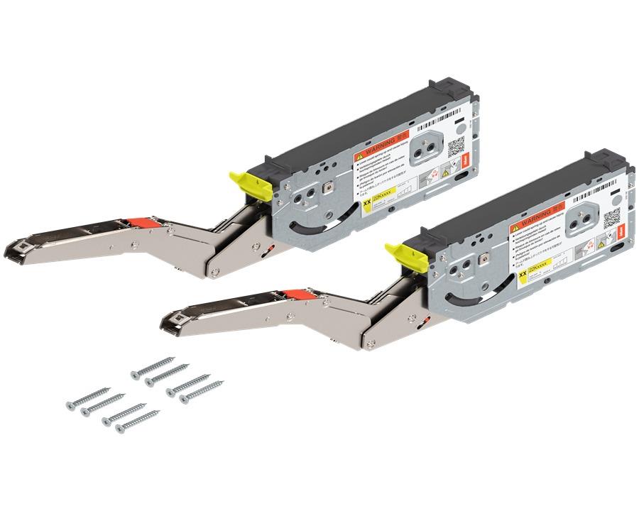 Blum AVENTOS HK top Lift Mechanism Set Power Factor 1730 - 5200 Fixing Method Chipboard Screws with Built in Positioning Template Compatible with SERVO-DRIVE by W&B