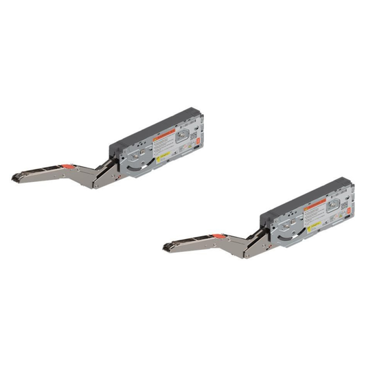 Blum AVENTOS HK top lift mechanism set, power factor 1730–5200, pre-mounted screws for pre-drilled holes, Servo-Drive compatible, smooth cabinet lift