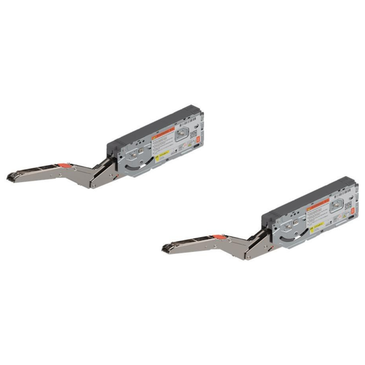 Blum AVENTOS HK top lift mechanism set, power factor 3200–9000, pre-mounted system screws for pre-drilled holes, Servo-Drive compatible, smooth cabinet lift