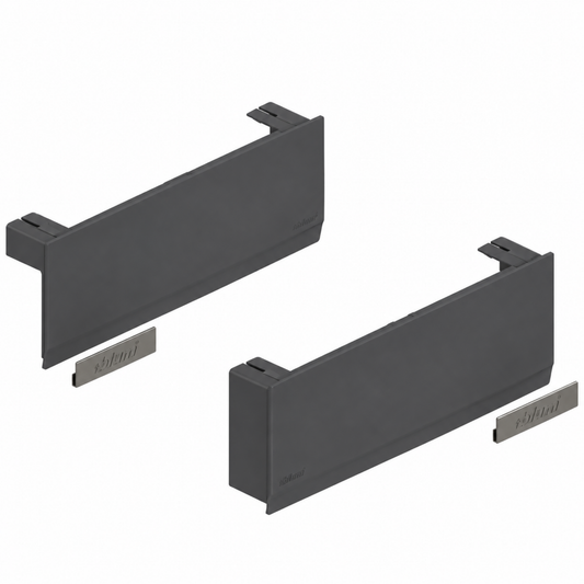 Blum AVENTOS HK Top lift cover cap set in Dark Grey, left and right