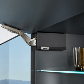 Blum AVENTOS HK top stay lift cover cap set in Dark Grey. Left & Right 22K8000DG by W&B