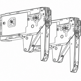 Blum AVENTOS HK top Lift Mechanism Set. Power Factor: 930 - 2800 Fixing Method Chipboard Screws with Built in Positioning Template Compatible with SERVO-DRIVE 22K2500SD by W&B