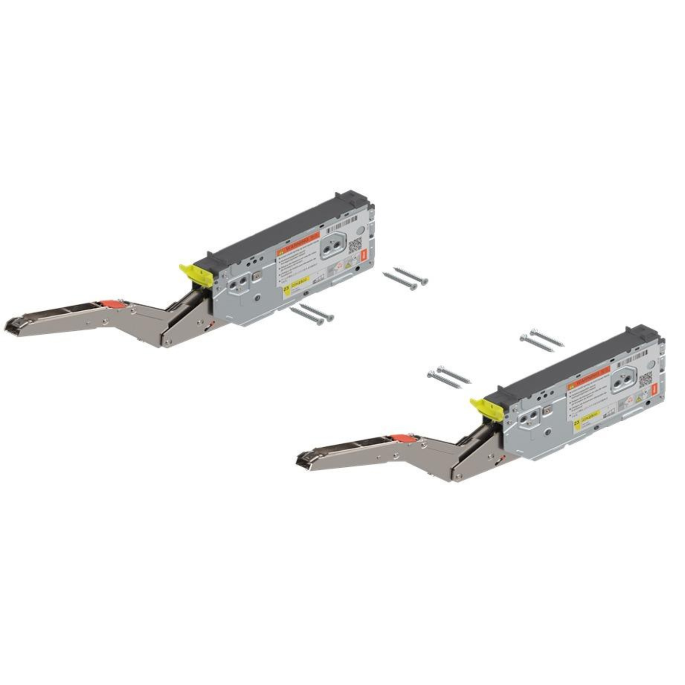 Blum AVENTOS HK top Lift Mechanism Set. Power Factor: 420 - 1610. Fixing Method: Chipboard Screws with Built in Positioning Template Compatible with SERVO-DRIVE by W&B
