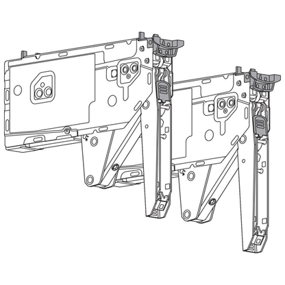 Blum AVENTOS HK Top lift mechanism set 22K2300 power factor 420‑1610 with chipboard screws and positioning template, compatible with SERVO‑DRIVE