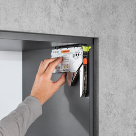 Blum AVENTOS HK top Lift Mechanism Set. Power Factor: 420 - 1610. Fixing Method: Chipboard Screws with Built in Positioning Template Compatible with SERVO-DRIVE 22K2300SD by W&B