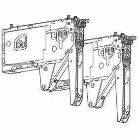 Blum AVENTOS HK top Lift Mechanism Set. Power Factor: 420 - 1610. Fixing Method: Chipboard Screws with Built in Positioning Template Compatible with SERVO-DRIVE 22K2300SD by W&B