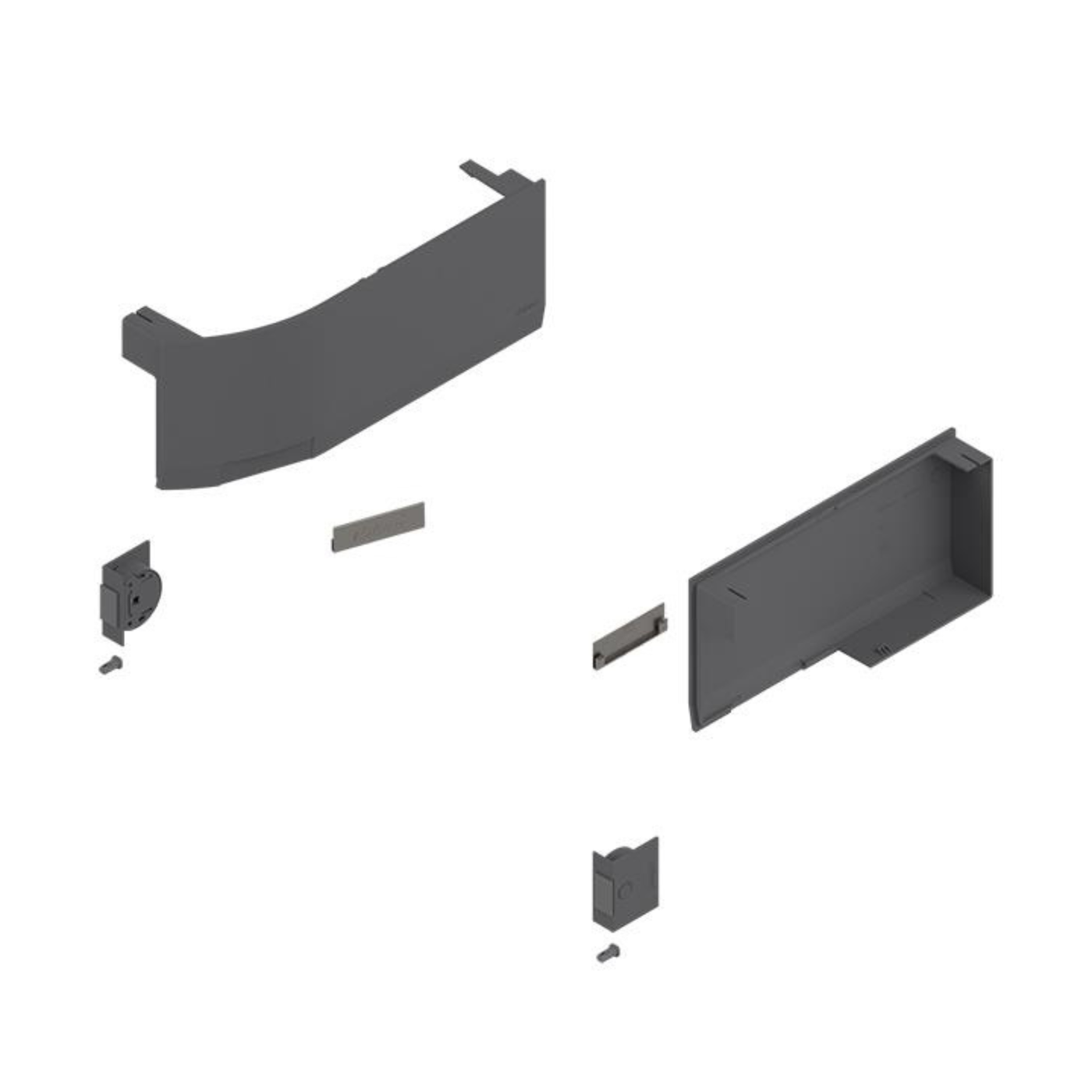 Blum AVENTOS Overhead Stay HK Top Cover Plate Compatible with SERVO-DRIVE in Dark Grey by W&B