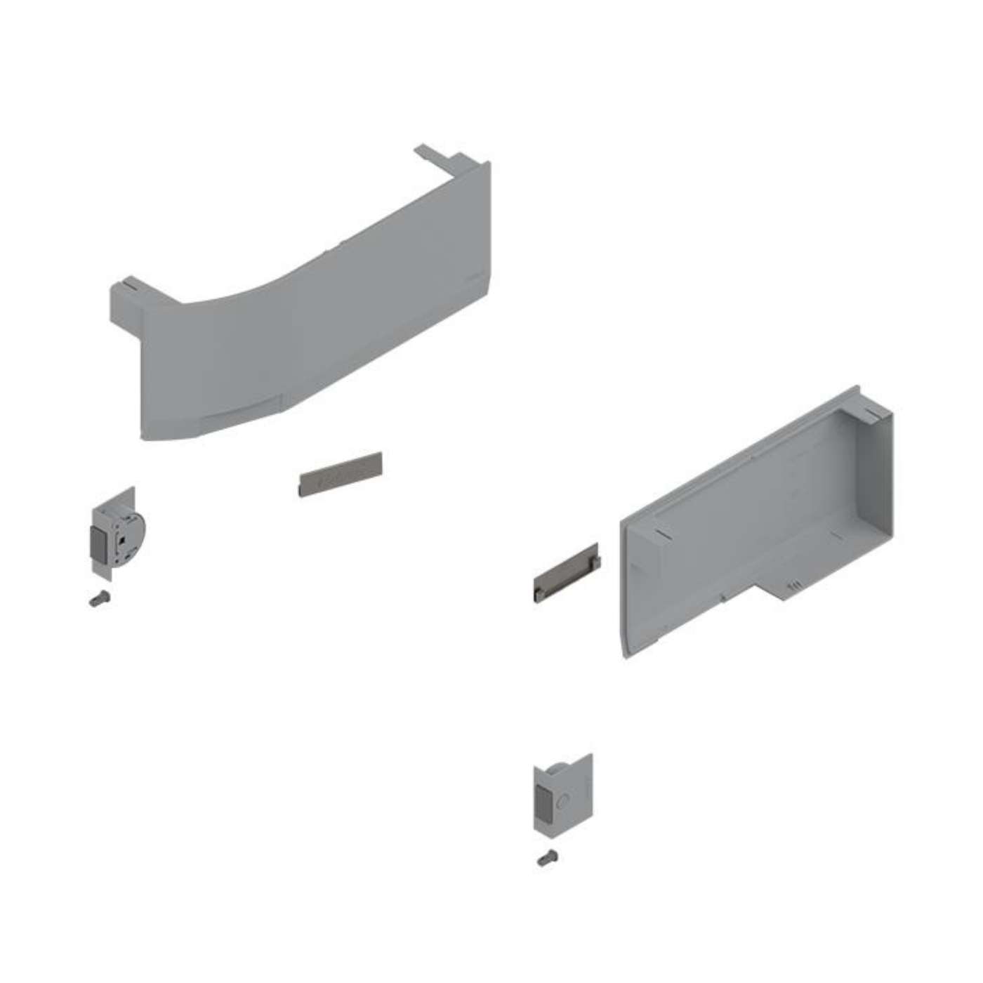 Blum AVENTOS Overhead Stay HK top Cover Plate Compatible with SERVO-DRIVE in Light Grey by W&B