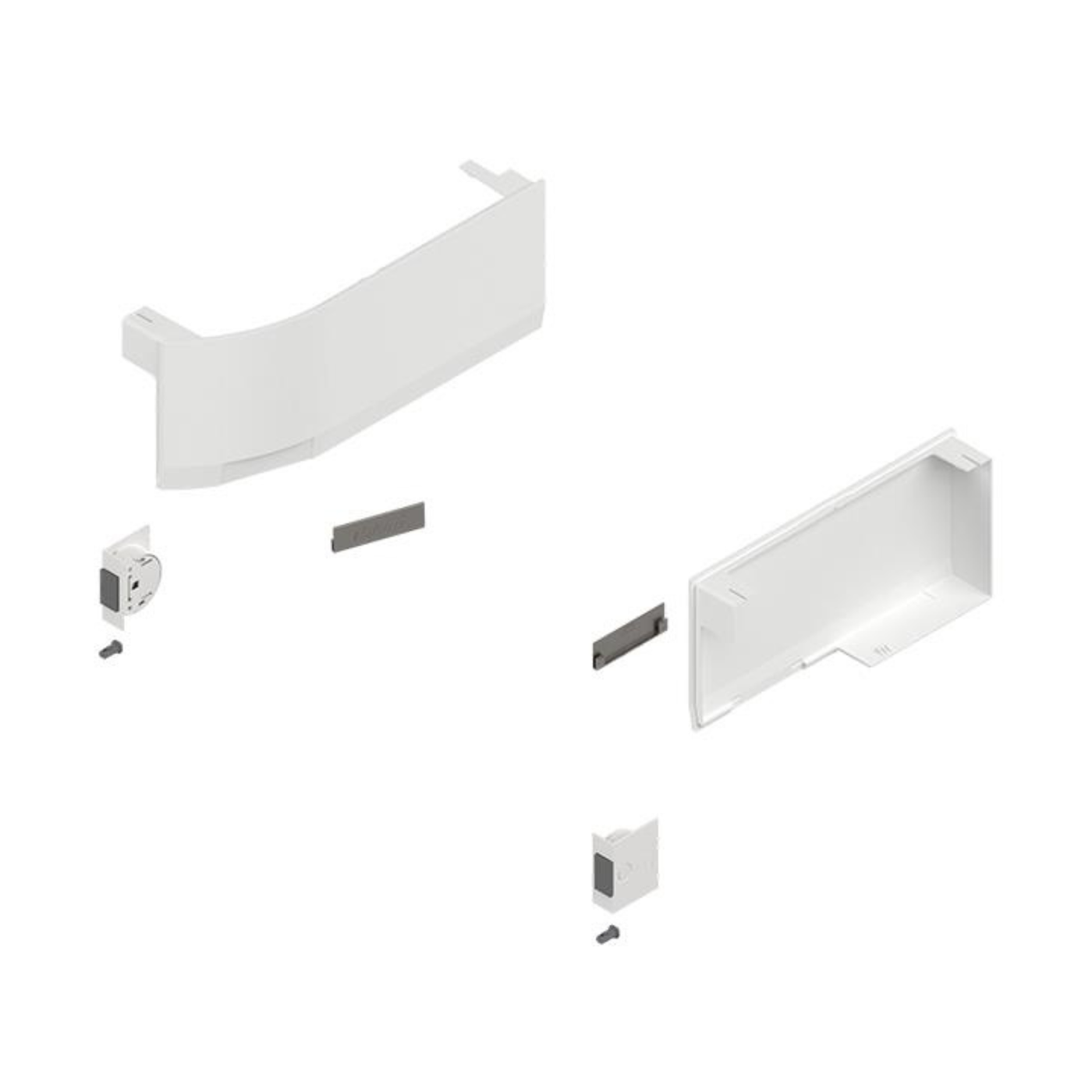 Blum AVENTOS Overhead Stay HK top Cover Plate Compatible with SERVO-DRIVE in Silk White by W&B