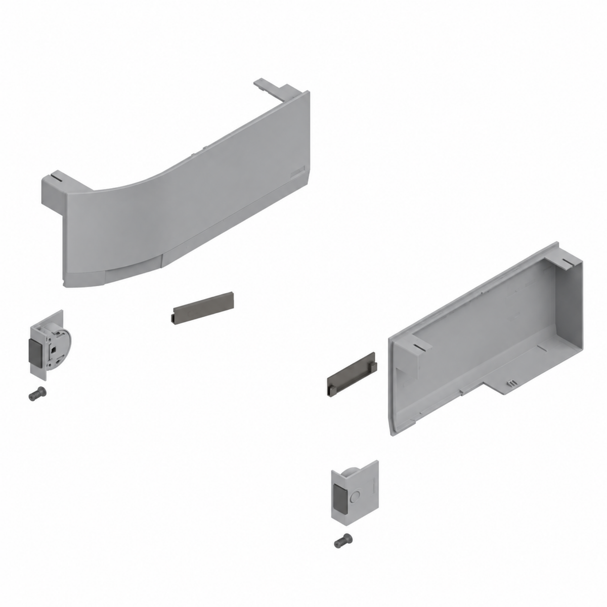 Blum AVENTOS Overhead Stay HK top Cover Plate Compatible with SERVO-DRIVE in Light Grey by W&B