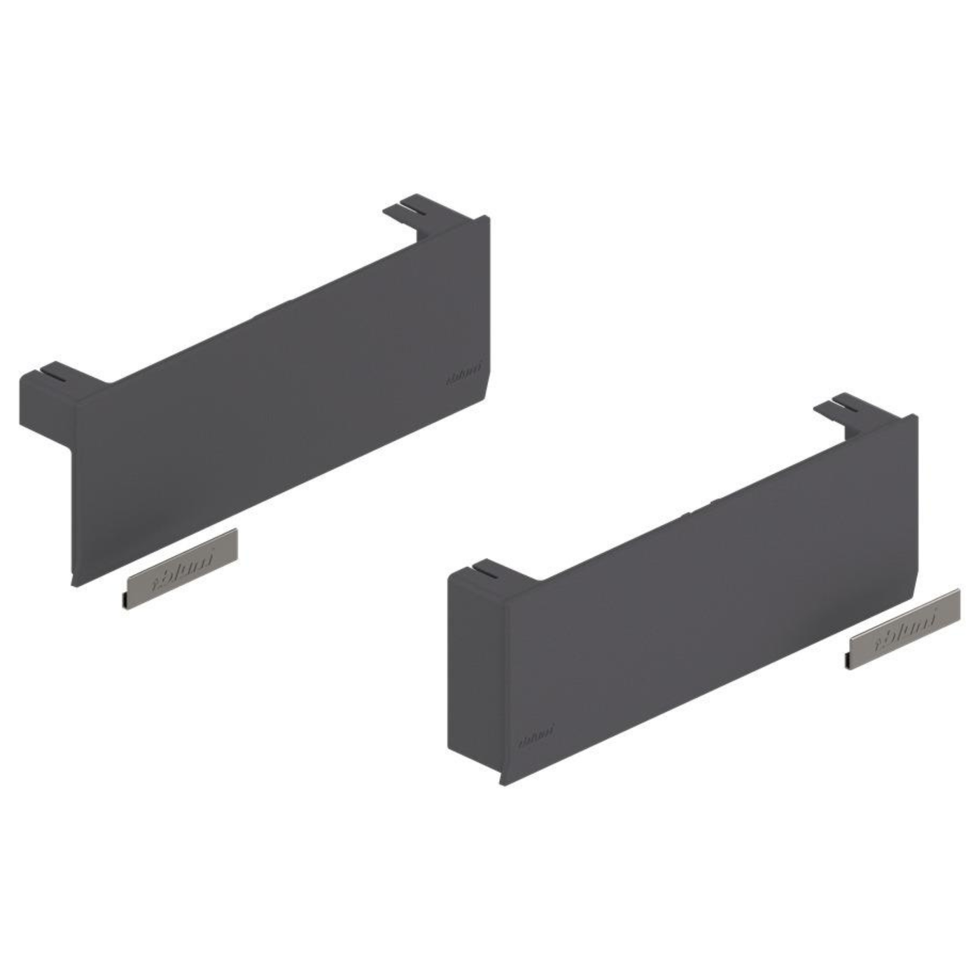 Blum AVENTOS HK top stay lift cover cap set in Dark Grey. Left & Right by W&B