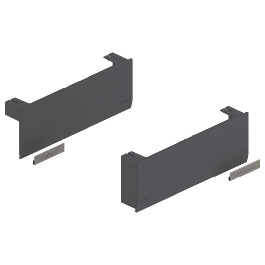 Blum AVENTOS HK Top stay lift dark grey left and right cover cap set 22K8000‑1 nylon press‑on covers