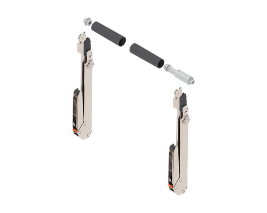 Blum AVENTOS HL top symmetrical arm set 22L3800 by Wilson and Bradley, SERVO‑DRIVE‑compatible lift arm assembly for cabinet height 390–540 mm wall lift‑up fronts