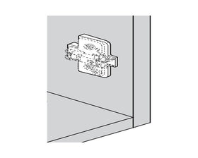 Blum Angled Spacer, Cruciform, +5 Degrees, Screw-On Version, Spacer Thickness: 6mm by W&B