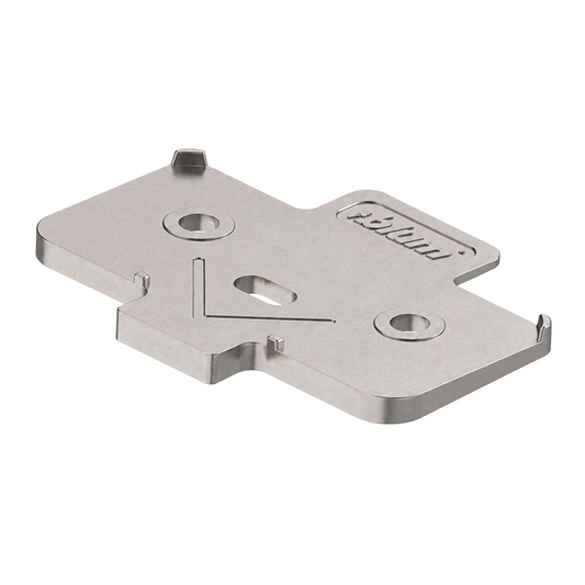 Blum 171A5500.1 -5° angled cruciform spacer, 6mm screw-on hinge spacer for precise cabinet door alignment