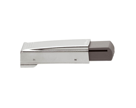 Blum BLUMOTION adapter plate 971A05E0, screw‑on hinge‑side soft‑close accessory for cabinet doors with nickel‑plated zinc finish