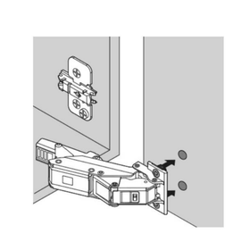 Blum CLIP top BLUMOTION 110° EXPANDO T hinge. Full Overlay by W&B