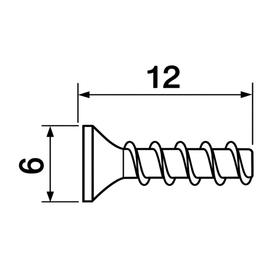 Blum Countersunk Screw For Blum Bush. Size: 12 X 3.5 G 608.1200  by W&B