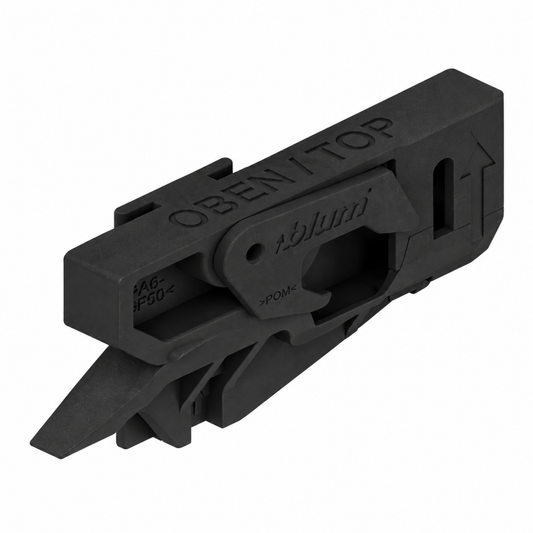 Blum CABLOXX left locking unit in black for drawer locking system Z80.000V
