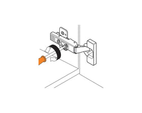 Blum CLIP top Standard Hinge 107 Degree Half Overlay Boss INSERTA To suit BLUMOTION for doors by W&B