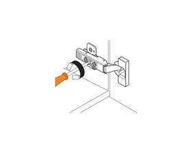 Blum CLIP top Standard Hinge 107 Degree Half Overlay Boss INSERTA To suit BLUMOTION for doors by W&B