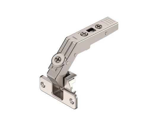 Blum CLIP Top 60° bi‑fold hinge 79T8500 with screw‑on boss, nickel‑plated concealed spring‑assisted cabinet hinge hardware