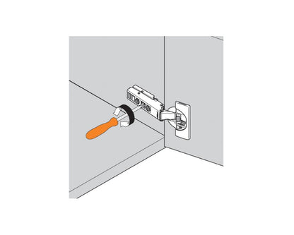 Blum 71B3790 CLIP Top BLUMOTION Standard 110° Hinge Inset Application in Onyx Black for cabinet doors