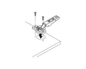 Blum CLIP top BLUMOTION Standard Soft Close Hinge 110 Degree. Full Overlay. Boss: Screw-On by W&B