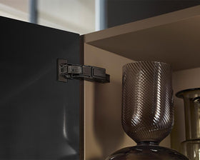 Blum CLIP top BLUMOTION 110° EXPANDO T Hinge. Full Overlay. In onyx black 71B453T by W&B
