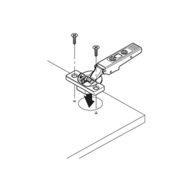 Blum CLIP top BLUMOTION Standard Soft Close Hinge 110 Degree. Half Overlay. Boss: Screw-On 71B3650 by W&B