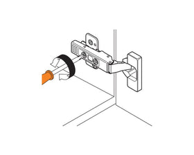 Blum CLIP top Profile Hinge 95 Degree. Full Overlay, Unsprung. Boss: INSERTA 70T9590BTL *To be used with Tip-ON* by W&B