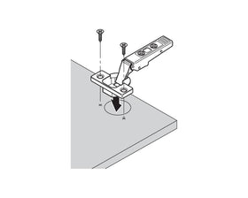 Blum CLIP top Profile Hinge 95 Degree. Full Overlay, Unsprung. Boss: INSERTA 70T9590BTL *To be used with Tip-ON* by W&B