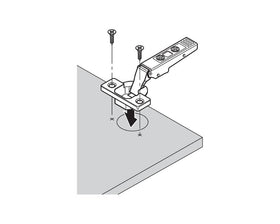 Blum CLIP top Standard Hinge 120 Degrees. Unsprung, Screw-On 70T5550.Tl *For Use with AVENTOS* by W&B