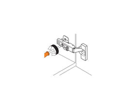 Blum CLIP top Standard Hinge 120 Degree. Full Overlay. Boss: Screw-On by W&B